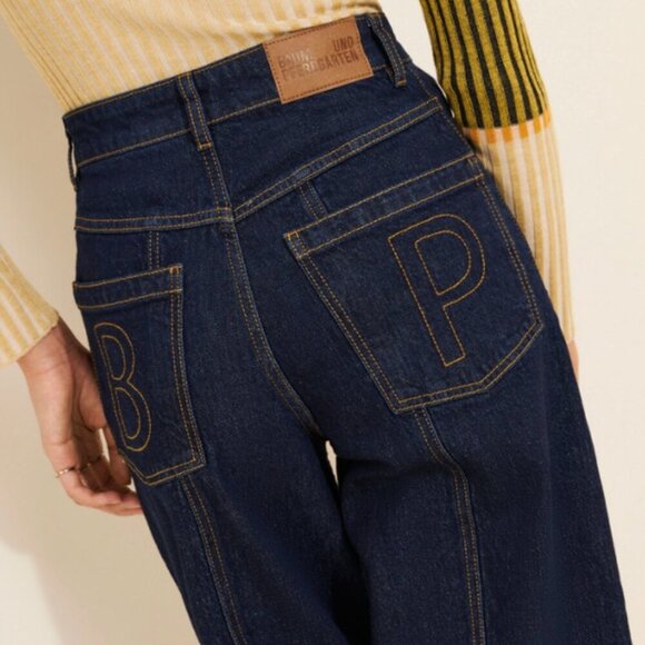 BAUM UND PFERDGARTEN Nara Wide-Leg Ankle Crop Dark Denim Jeans Sz 34 (US 2) - Picture 2 of 15